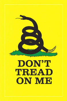 Gadsden Flag Dont Tread On Me Rattlesnake Coiled Ready To Strike Yellow Thick Paper Sign Print Picture 8x12