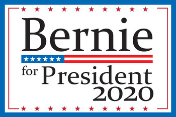 Vote Bernie Sanders For President 2020 Presidential Election Thick Paper Sign Print Picture 12x8