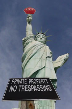 Statue of Liberty Private Property No Tresspassing Cool Wall Decor Art Print Poster 12x18