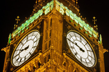 Big Ben Great Bell at Night London England UK Photo Photograph Cool Wall Decor Art Print Poster 18x12