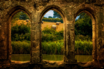 View Over The Moat by Chris Lord Photo Photograph Cool Wall Decor Art Print Poster 12x18