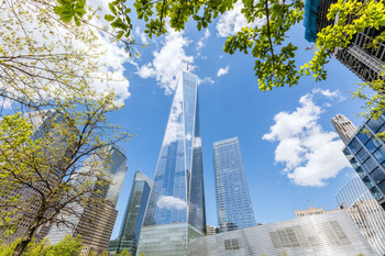 One World Trade Center in Spring New York City Photo Photograph Cool Wall Decor Art Print Poster 18x12