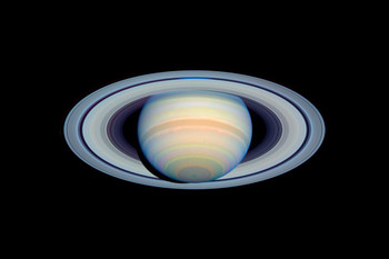 Laminated Saturn Rings Planet Solar System Outer Space Poster Dry Erase Sign 36x24