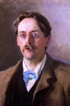 Laminated John Singer Sargent Sir Edmund Gosse Realism Sargent Painting Artwork Man Portrait Wall Decor Oil Painting French Poster Prints Fine Artist Decorative Wall Art Poster Dry Erase Sign 24x36