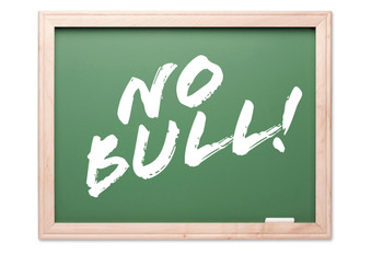 No Bull Motivational Chalkboard Classroom Cool Wall Art Print Poster 18x12