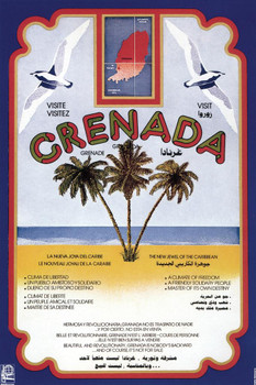 Laminated Grenada Vintage Travel Art Print Poster Dry Erase Sign 24x36