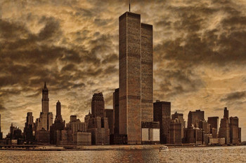 Laminated World Trade Center 1979 By Chris Lord Photo Photograph Poster Dry Erase Sign 36x24