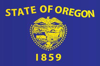 Laminated Oregon State Flag Poster Dry Erase Wall Art 24x36