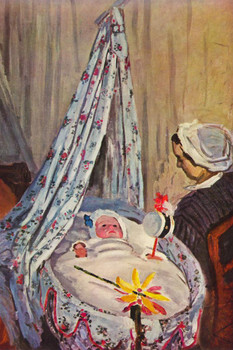 Laminated Claude Monet Jean Monet In His Cradle Impressionist Art Posters Claude Monet Prints Nature Landscape Painting Claude Monet Canvas Wall Art French Decor Poster Dry Erase Sign 24x36