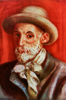 Laminated Pierre Auguste Renoir Self Portrait 1910 Impressionism Painting Poster Dry Erase Sign 24x36