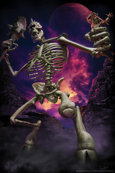 Laminated Cyclops Skeleton Tom Wood Fantasy Art Poster Dry Erase Wall Art 24x36