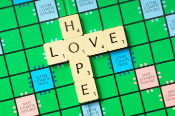 Love and Hope Boardgame Game Pieces Motivational Photo Photograph Cool Wall Decor Art Print Poster 18x12