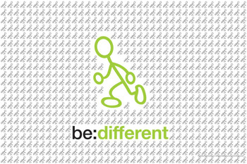 Laminated Be Different Art Print Poster Dry Erase Sign 24x36