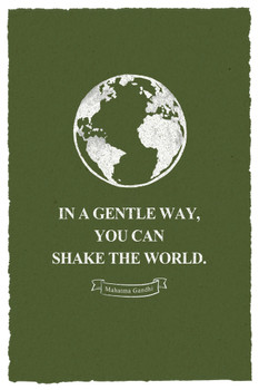 In A Gentle Way You Can Shake the World Mahatma Gandhi Cool Wall Art Print Poster 12x18