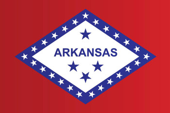 Laminated Arkansas State Flag Poster Dry Erase Sign 24x36