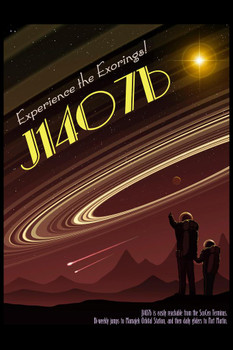 Laminated J1407B Experience Exorings Futuristic Science Fantasy Travel Poster Dry Erase Sign 24x36