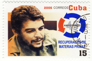 Laminated Ernesto Che Guevara Anniversary Postal Stamp Art Print Poster Dry Erase Sign 36x24