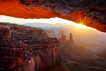 Laminated Sunrise at Mesa Arch Photo Photograph Poster Dry Erase Sign 36x24