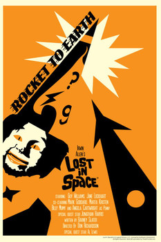 Laminated Lost In Space Rocket To Earth by Juan Ortiz Episode 50 of 83 Art Print Poster Dry Erase Sign 24x36