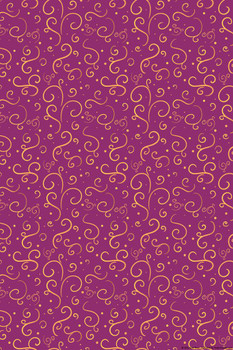 Magenta Gold Swirls Decorative Repeating Pattern Design by Rose Khan Cool Wall Decor Art Print Poster 24x36