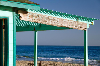 Laminated Crystal Cove State Park Historic Cottage Pacific Coastline Photo Photograph Poster Dry Erase Sign 36x24