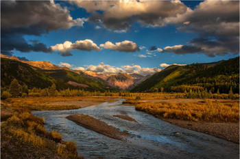 Laminated River Running Through Telluride Valley Colorado Photo Art Print Cool Wall Art Poster Dry Erase Sign 36x24