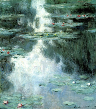 Laminated Claude Monet Water Lilies Nympheas Poster 1907 Water Lily Fine Art Painting Giverny Nature Poster Dry Erase Sign 24x36