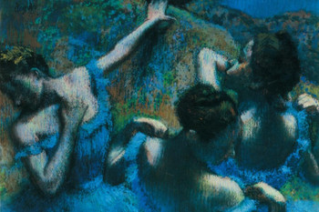 Laminated Edgar Degas The Blue Dancers Impressionist Art Posters Degas Prints and Posters Dancer Posters for Wall Painting Edgar Degas Canvas Wall Art French Wall Decor Poster Dry Erase Sign 36x24