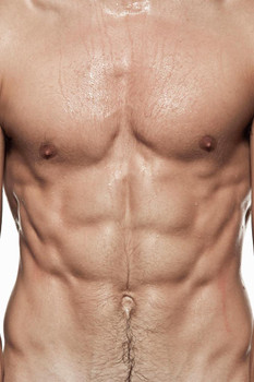 Laminated Hot Guys Naked Torso Six Pack Photo Photograph Poster Dry Erase Wall Art 24x36