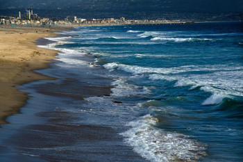 Laminated Manhattan Beach California Waves Photo Art Print Poster Dry Erase Sign 36x24