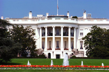 Laminated The White House Washington DC South Face Photo Art Print Poster Dry Erase Sign 36x24