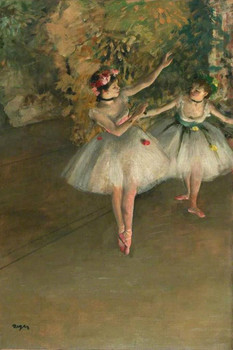 Laminated Edgar Degas Two Dancers On The Stage Impressionist Art Posters Degas Prints and Posters Ballerina Posters for Wall Painting Edgar Degas Canvas Wall Art French Poster Dry Erase Sign 24x36