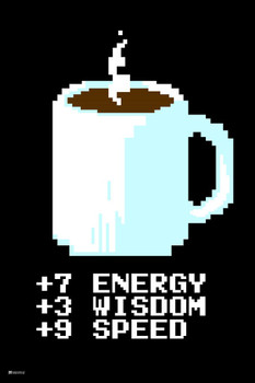 Laminated Nerd Wall Art Nerdy Home Artwork Coffee Poster Room Office Geek Kitchen Dining Caffein Decorations Poster Dry Erase Wall Art 24x36