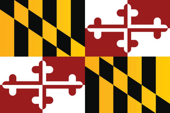 Laminated Maryland Annapolis DMV State Flag Patriotic Posters American Flag Poster Of Flags For Wall Flags Poster Us Cool Wall Art Poster Dry Erase Sign 36x24