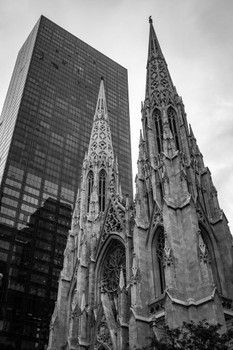 Laminated Facade St Patricks Cathedral New York City NYC Photo Art Print Poster Dry Erase Sign 24x36