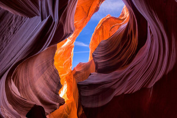 Laminated Lower Antelope Canyon Amazing Sandstone Formations Arizona Photo Art Print Poster Dry Erase Sign 36x24