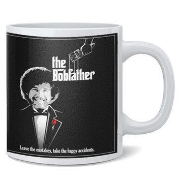 Bob Officially LIcensed Ross The Bobfather Leave the Mistakes Take the Happy Accidents Funny Cool Motivational Retro Vintage Style Positive Energy Ceramic Coffee Mug Tea Cup Fun Novelty Gift 12 oz