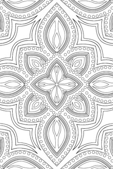 Mandala Pattern Coloring Poster For Adults Relaxation Activity Color Your Own Arts and Crafts Cool Wall Decor Art Print Poster 12x18