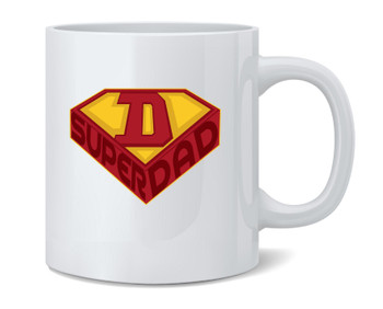 SuperDad Superhero Logo For Dad Costume Ceramic Coffee Mug Tea Cup Funny Fathers Day Mug From Daughter Son Wife Fun Novelty 12 oz