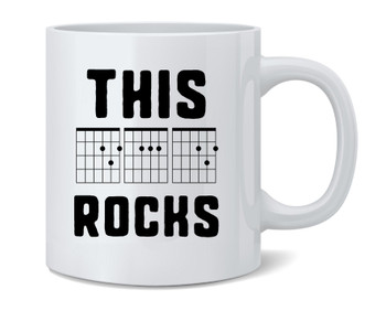 This Dad Rocks Guitar Chords Dad Fathers Day Coffee Mug 12oz