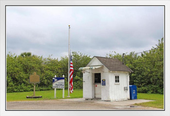 Ochopee Florida Smallest USPS Building in USA Photo Photograph White Wood Framed Poster 20x14