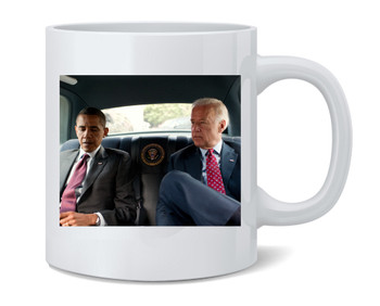 President Barack Obama Joe Biden Limousine Official Photo Democratic Party Liberal Ceramic Coffee Mug 12 oz