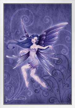 Fairy Sprite Windy by Brigid Ashwood White Wood Framed Poster 14x20