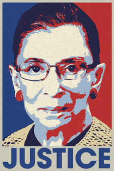 Ruth Bader Ginsburg Justice Pop Art Portrait RIP RBG Tribute Supreme Court Judge Justice Feminist Political Inspirational Motivational Cool Huge Large Giant Poster Art 36x54