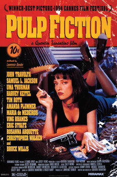 Pulp Fiction Uma Thurman Smoking Movie Cool Wall Decor Art Print Poster 24x36