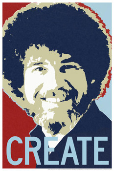 Laminated Bob Ross CREATE Motivational Bob Ross Poster Bob Ross Collection Bob Art Painting Happy Accidents Motivational Poster Funny Bob Ross Afro and Beard Poster Dry Erase Sign 24x36