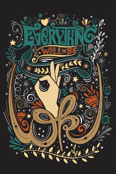 Everything Will Be OK Motivational Quote Art Print Cool Huge Large Giant Poster Art 36x54