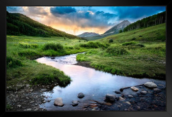 Crested Butte Colorado Rocky Mountains Landscape Photo Art Print Stand or Hang Wood Frame Display Poster Print 13x9