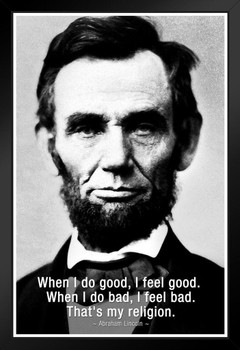 Abraham Lincoln Thats My Religion Art Print Stand or Hang Wood Frame Display Poster Print 9x13