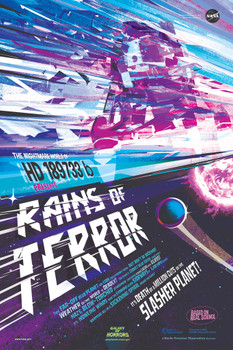 NASA Rains of Terror Galaxy of Horrors Retro Travel Vintage JPL Planets Exploration Science Fiction SciFi Tourism Astronaut Geeky Nerdy Cool Wall Decor Art Print Poster 12x18